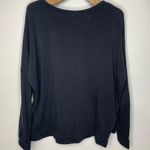 Forever 21 Distressed Black Sweatshirt Holes Scoop Neck Sz Medium Photo 1