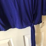 Ny Collection  Scoop Neck Long Sleeve Pullover Top Royal Blue NWT L Photo 4