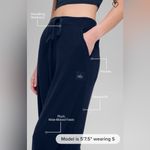 Alo Yoga NWT Muse Wide Leg Pants Navy Blue Relax Fit Size S Front Pockets Photo 1