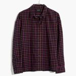 Madewell  Long Sleeve XS Flannel Westlake Shirt In Stoppard Plaid Oversized Photo 8