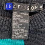 IB Diffusion Vintage 90s Geometric Color Block Hearts Sweater Abstract Art flaw Black Photo 5