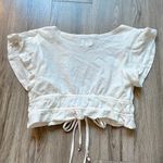 Princess Polly Jamison Reid Ruffle Front Tie Crop Top White US Size 2 Photo 3