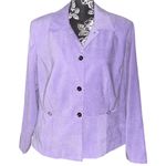 🎄Vintage Lady Dorby Lavender Faux Suede Blazer Jacket Purple Size 16W Photo 6