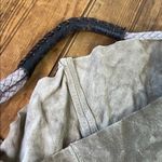 Suede leather Italian Maurizio Taiuti large grungy deconstructed hobo tote bag Tan Photo 4