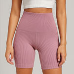 Colsie Ribbed Biker Shorts in Pink/Purple Color Pink Photo 0
