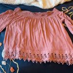 Rue 21 Pink Off The Shoulder Shirt  Photo 2