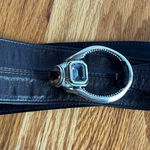 Y2K Wide Brown Leather Belt Silver Gem Buckle Western Glam Statement M/L‎ 39" Photo 0