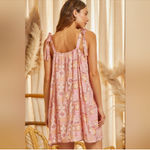 Boutique NWT Savanna Jane Patchwork Pink and White Tie Shoulder Sundress Sz S Photo 1