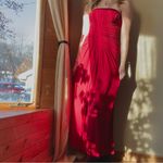 Laundry by Shelli Segal Strapless Red Maxi Dress Photo 8