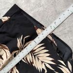Resort style palm leaf shorts vacation beach cover up plus size pull on Black Photo 2