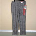 Hilary Radley Women’s Plaid Tummy Control Gray Black Cream Trouser Pants Photo 4