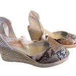 Cuple NWOB Snake Print D’Orsay Wedge Heels Size 41 Photo 0
