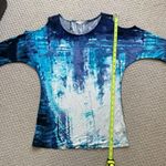 Calvin Klein  Cold Shoulder Bat Wing Abstract Rave Going Out Top XS Photo 5