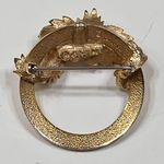 Sarah Vintage  Coventry Endearing Gold Tone Wreath Circle Pearls Pin Brooch Photo 1
