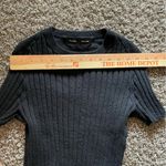 Proenza Schouler Black 100% Wool Ribbed Knit Short Sleeve Sweater XS Lightweight Photo 5