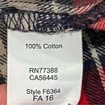 Madewell  Red Plaid Flannel Classic Ex-boyfriend Oversized Shirt size Medium Photo 8