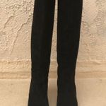 Valentino Garavani Valentino women’s black suede knee high block heel boots size IT 37 US 7 Photo 1