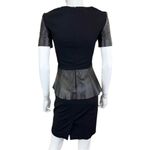 Antonio Melani  NWT Black Genuine Leather TANYA Mini Dress Size 0 Photo 2
