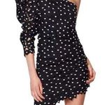 Bardot  One Shoulder Puff Sleeve Lace Dress In Black and Ivory 8 NWT Photo 0