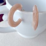 Anthropologie Acrylic half hoop earrings Photo 1