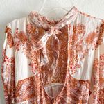 Free People Lady Luck Bell Sleeve Print Tunic or Mini Dress In Ivory Size XS Photo 7