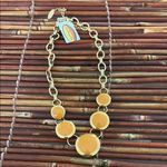 Talbots  Gold and Orange Necklace with Amber Cabochons Photo 2