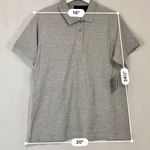 Polo Ultra Club Women’s The Basics Button Short Sleeve Shirt Light Grey NWT Photo 4