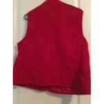 kim rogers  Women's Collared Vest Zip Up Size Large Red Photo 4