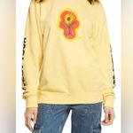 Deadstock Petals and Peacocks Protect your energy Sweatshirt unisex Yellow Size M Photo 0