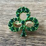 Green Shamrock St Patty’s Day Brooch Pin Photo 0
