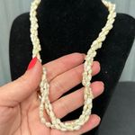 Three Strand Freshwater Pearl Necklace Hand Photo 5