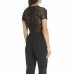 Harlyn Kaci Jumpsuit black size small with lace trim Photo 1