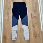 Old Navy  ACTIVE | Go Dry Navy Blue Colorblock Athletic Workout Leggings Photo 1