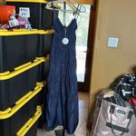 STAUD NWT Ripley Tiered Maxi Dress Navy Blue Size XS Photo 12