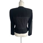 ZELDA Vintage Black Lace Paneled Long Sleeve Jacket Blazer Size 6 Photo 2