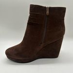 Nature Breeze  Boots Womens 8.5 Brown Suede Fringe Side Zip Ankle‎ Boots NEW Photo 2