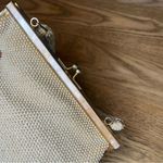 Vintage 1960s Beaded Kisslock Laura Brand Evening Bag Top Handle Ivory Clutch Photo 2