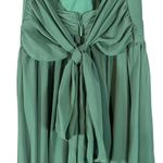 Azazie  Green Chiffon Formal Long Maxi Prom Bridesmaid Dress Women Sz A2 Photo 9