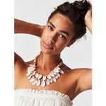 Free People Concha Shell Statement Two Strangers Necklace NWT Layered Beach Boho Photo 4