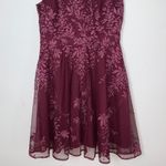 NWT Elegant J. Taylor Wine Sparkle Fashion Dress Size 16 Original $89 Photo 0