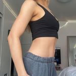 Cotton On black round neck crop bra top fitted tank Photo 4