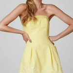 Lilly Pulitzer Lilly Pulitzer Yellow Blossom Dress Pineapple Juice strapless floral lined zip Photo 0