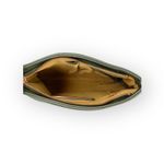 HTF: new Goldenbleu 𖣴 Farah Quilted Clutch Bag 𖣴 Rose Gold + Green Moss Leather Photo 8