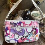 Coach Authentic 1941 POPPY shimmery Leather/thick Cotton zip closure wristlet Photo 10