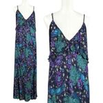 Spell & the Gypsy Bohemian Witchy Bohème Bias Maxi Slip Dress Size XXL Blue Photo 5