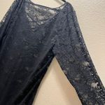 Fox & Royal City Chic Black Lace Sheer Chemise Stretch Long Sleeves Pullover XXL Photo 3