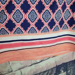 CABANA LIFE SLEEVELESS SHIFT DRESS UPF 50+ ORANGE BLUE GEO PRINT MEDIUM Photo 2