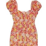 Lulus ★  Sweet Essence Blush Floral Jacquard Puff Sleeve Mini Dress ★ Photo 0