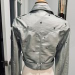 Forever 21 Silver Metallic Faux Leather Jacket Photo 4