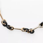 ZARA NWT New in Box Mixed Chain Necklace Gold & Black Photo 2